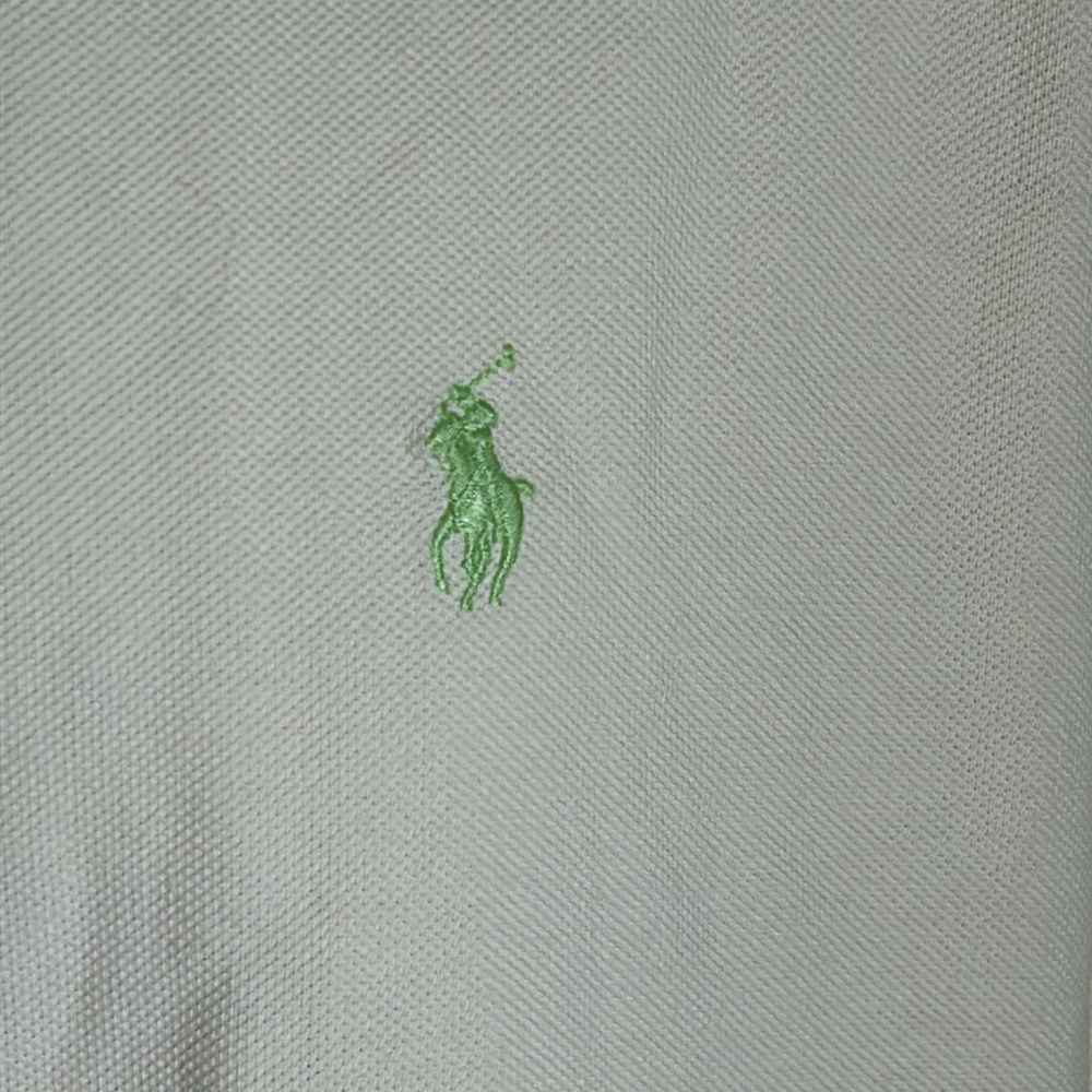 Polo Ralph Lauren Men’s Size Large Cream Color Short Sleeve 100% Cotton Shirt - Picture 2 of 3